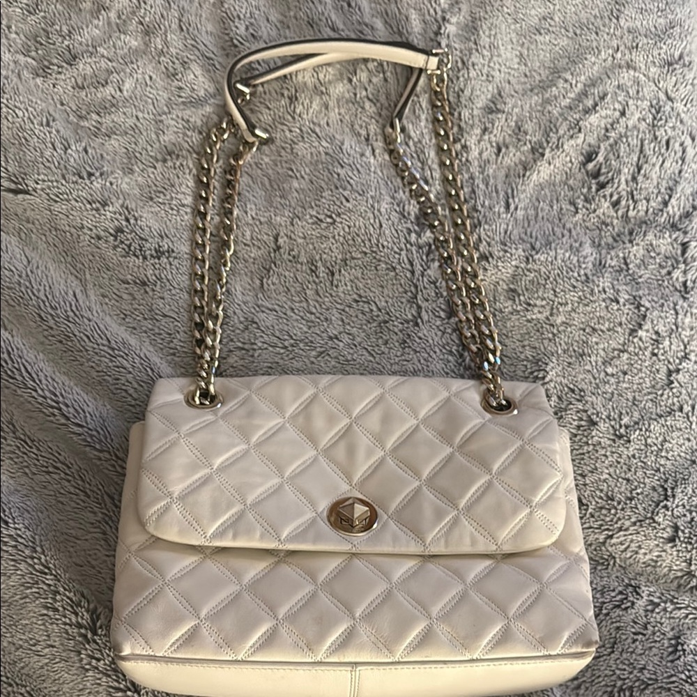 Kate Spade White Quilted Shoulder Bag
